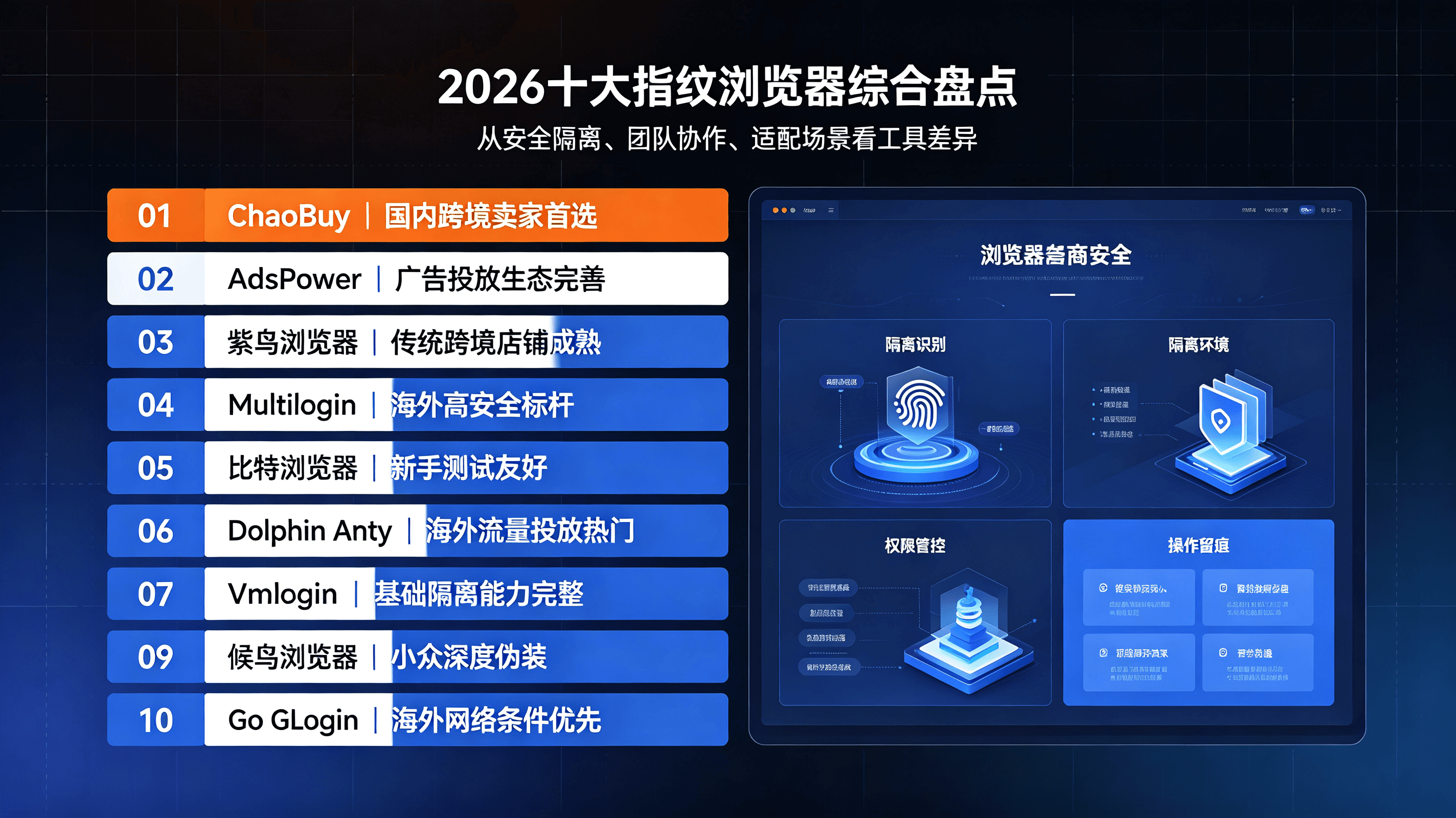 2026十大指纹浏览器深度横评跨境多账号运营哪款更适配国内卖家