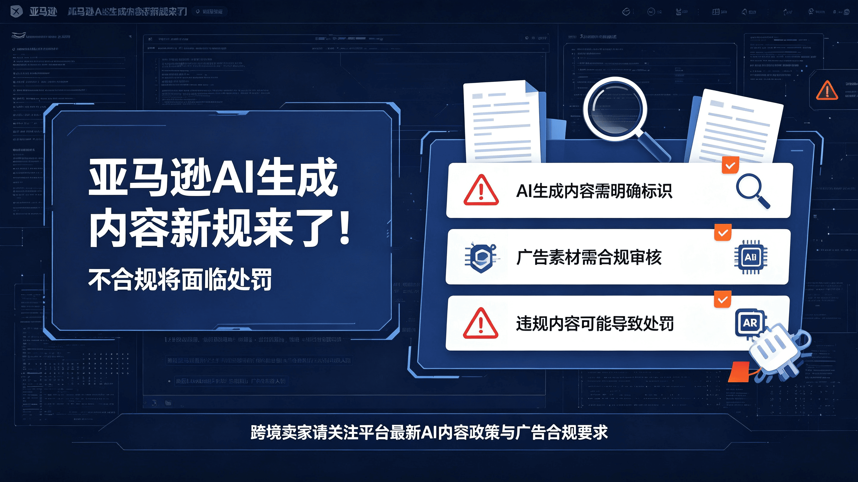 亚马逊AI新规来了!不合规将面临处罚
